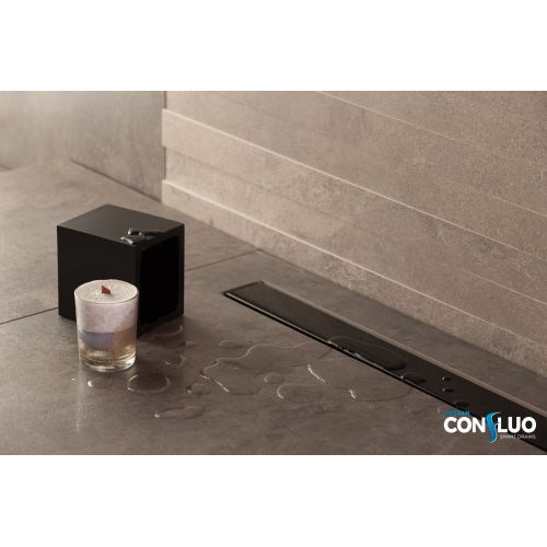 ΣΥΣΤΗΜΑ ΑΠΟΧΕΤΕΥΣΗΣ KARAG PRESTAN CONFLUO FRAMELESS LINE 300 BLACK MATT 30cm