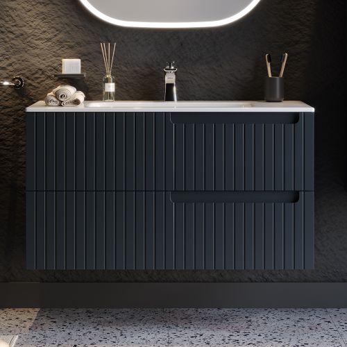 ΕΠΙΠΛΟ ΜΠΑΝΙΟ ΠΑΓΚΟΣ ΜΕ ΝΙΠΤΗΡΑ MARTIN ENZA Anthracite 100cm Λάκα MDF 18mm