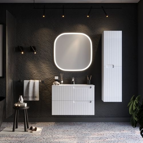 ΕΠΙΠΛΟ ΜΠΑΝΙΟ ΣΕΤ MARTIN ENZA Λευκό 80cm Λάκα MDF 18mm