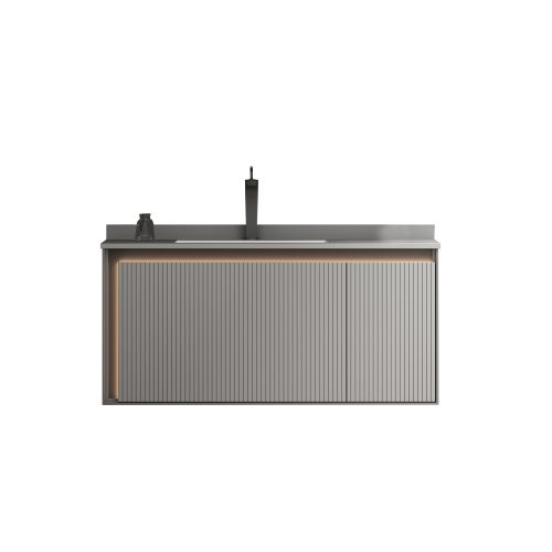 ΕΠΙΠΛΟΥ ΜΠΑΝΙΟΥ ΠΑΓΚΟΣ ΜΕ ΝΙΠΤΗΡΑ MARTIN GREYS LIGHT GREY 100cm ΚΟΝΤΡΑ ΠΛΑΚΕ ΘΑΛΑΣΣΗΣ 