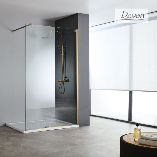 ΔΙΑΧΩΡΙΣΤΙΚΟ ΠΑΝΕΛ ΝΤΟΥΣ Devon Iwis Walk-in IW 80 C 77-79 x h 200 cm Bronze Brushed PVD