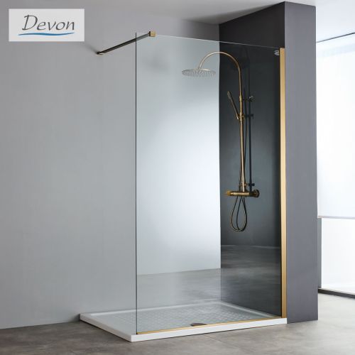 ΔΙΑΧΩΡΙΣΤΙΚΟ ΠΑΝΕΛ ΝΤΟΥΣ Devon Iwis Walk-in IW 80 C 77-79 x h 200 cm Bronze Brushed PVD
