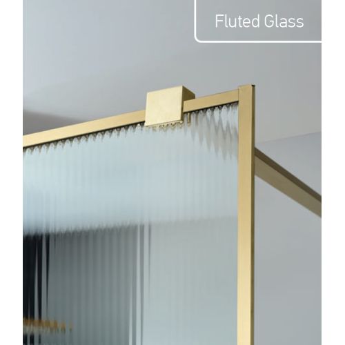 ΔΙΑΧΩΡΙΣΤΙΚΟ ΠΑΝΕΛ ΝΤΟΥΣ Devon Iwis Fluted Walk-in IW 80 C 77-79 x h 200 cm Gold Brushed PVD