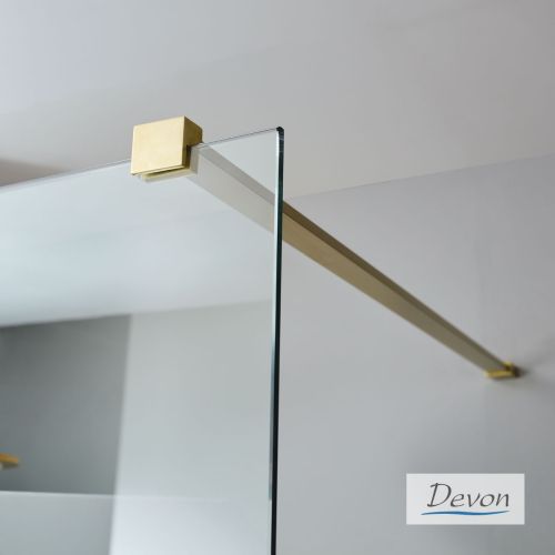 ΔΙΑΧΩΡΙΣΤΙΚΟ ΠΑΝΕΛ ΝΤΟΥΣ Devon Iwis Walk-in IW 80 C 77-79 x h 200 cm Gold Brushed PVD