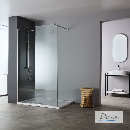 ΔΙΑΧΩΡΙΣΤΙΚΟ ΠΑΝΕΛ ΝΤΟΥΣ Devon Iwis Walk-in IW 130 C 127-129 x h 200 cm Inox Brushed PVD