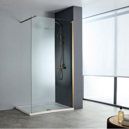 ΔΙΑΧΩΡΙΣΤΙΚΟ ΠΑΝΕΛ ΝΤΟΥΣ Devon Iwis Walk-in IW 130 C 127-129 x h 200 cm Bronze Brushed PVD