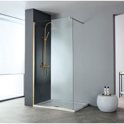ΔΙΑΧΩΡΙΣΤΙΚΟ ΠΑΝΕΛ ΝΤΟΥΣ Devon Iwis Walk-in IW 120 C 117-119 x h 200 cm Gold Brushed PVD