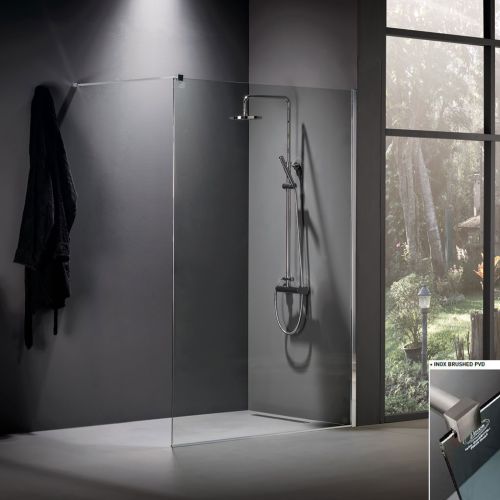 ΔΙΑΧΩΡΙΣΤΙΚΟ ΠΑΝΕΛ ΝΤΟΥΣ Devon Iwis Walk-in IW 80 C 77-79 x h 200 cm Inox Brushed PVD