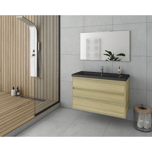 ΕΠΙΠΛΟ ΜΠΑΝΙΟΥ ΜΕ ΝΙΠΤΗΡΑ ΚΑΙ ΚΑΘΡΕΠΤΗ Drop INSTINCT 100 Natural OAK BL-1 100 cm