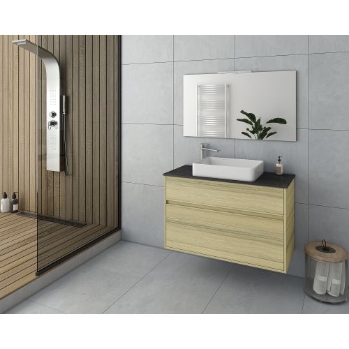 ΕΠΙΠΛΟ ΜΠΑΝΙΟΥ ΜΕ ΝΙΠΤΗΡΑ TOP ΚΑΙ ΚΑΘΡΕΠΤΗ Drop INSTINCT 100 Natural OAK TOP-1 100 cm