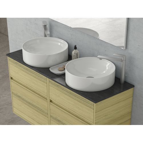 ΕΠΙΠΛΟ ΜΠΑΝΙΟΥ ΜΕ ΝΙΠΤΗΡΑ TOP ΚΑΙ ΚΑΘΡΕΠΤΗ Drop INSTINCT 125 Natural OAK TOP-1 125 cm