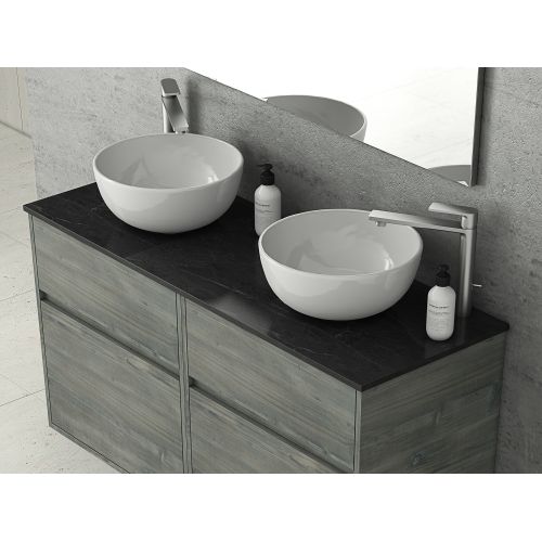 ΕΠΙΠΛΟ ΜΠΑΝΙΟΥ ΜΕ ΝΙΠΤΗΡΑ TOP ΚΑΙ ΚΑΘΡΕΠΤΗ Drop INSTINCT 125 Smoked OAK TOP-1 125 cm
