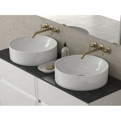 ΕΠΙΠΛΟ ΜΠΑΝΙΟΥ ΜΕ ΝΙΠΤΗΡΑ TOP ΚΑΙ ΚΑΘΡΕΠΤΗ Drop INSTINCT 125 White TOP-1 125 cm