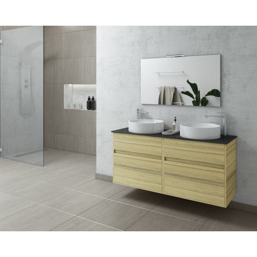 ΕΠΙΠΛΟ ΜΠΑΝΙΟΥ ΜΕ ΝΙΠΤΗΡΑ TOP ΚΑΙ ΚΑΘΡΕΠΤΗ Drop INSTINCT 125 Natural OAK TOP-1 125 cm