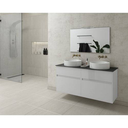 ΕΠΙΠΛΟ ΜΠΑΝΙΟΥ ΜΕ ΝΙΠΤΗΡΑ TOP ΚΑΙ ΚΑΘΡΕΠΤΗ Drop INSTINCT 125 White TOP-1 125 cm