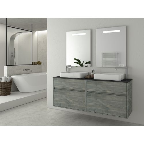 ΕΠΙΠΛΟ ΜΠΑΝΙΟΥ ΜΕ ΝΙΠΤΗΡΑ TOP ΚΑΙ ΚΑΘΡΕΠΤΗ Drop INSTINCT 150 Smoked OAK TOP-1 150 cm