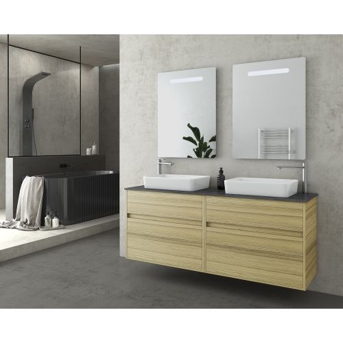 ΕΠΙΠΛΟ ΜΠΑΝΙΟΥ ΜΕ ΝΙΠΤΗΡΑ TOP ΚΑΙ ΚΑΘΡΕΠΤΗ Drop INSTINCT 150 Natural OAK TOP-1 150 cm