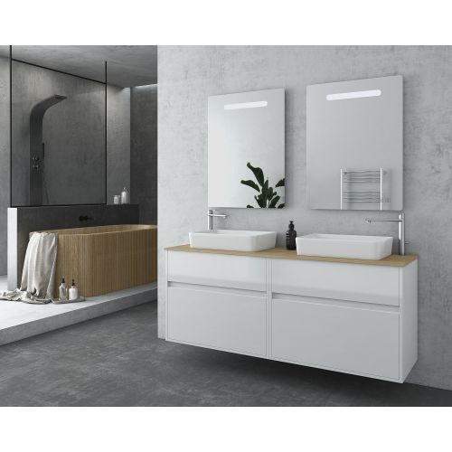 ΕΠΙΠΛΟ ΜΠΑΝΙΟΥ ΜΕ ΝΙΠΤΗΡΑ TOP ΚΑΙ ΚΑΘΡΕΠΤΗ Drop INSTINCT 150 White TOP-1 150 cm
