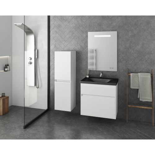 ΕΠΙΠΛΟ ΜΠΑΝΙΟΥ ΜΕ ΝΙΠΤΗΡΑ ΚΑΙ ΚΑΘΡΕΠΤΗ Drop INSTINCT 65 White BL-2 65 cm