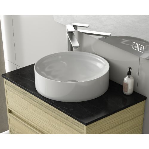 ΕΠΙΠΛΟ ΜΠΑΝΙΟΥ ΜΕ ΝΙΠΤΗΡΑ TOP ΚΑΙ ΚΑΘΡΕΠΤΗ Drop INSTINCT 80 Natural OAK TOP-2 80 cm