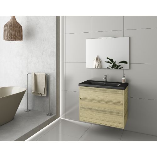 ΕΠΙΠΛΟ ΜΠΑΝΙΟΥ ΜΕ ΝΙΠΤΗΡΑ ΚΑΙ ΚΑΘΡΕΠΤΗ Drop INSTINCT 80 Natural OAK BL-1 80 cm