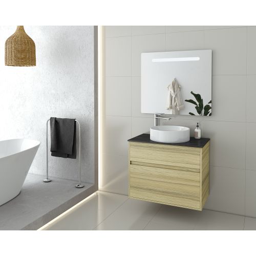 ΕΠΙΠΛΟ ΜΠΑΝΙΟΥ ΜΕ ΝΙΠΤΗΡΑ TOP ΚΑΙ ΚΑΘΡΕΠΤΗ Drop INSTINCT 80 Natural OAK TOP-2 80 cm