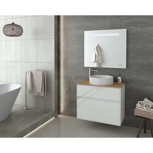 ΕΠΙΠΛΟ ΜΠΑΝΙΟΥ ΜΕ ΝΙΠΤΗΡΑ TOP ΚΑΙ ΚΑΘΡΕΠΤΗ Drop INSTINCT 80 White TOP-2 80 cm