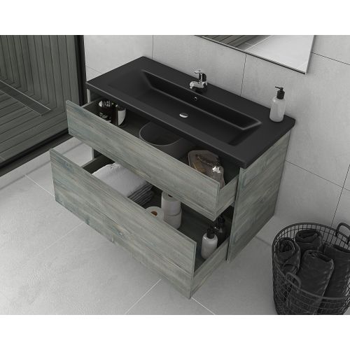 ΕΠΙΠΛΟ ΜΠΑΝΙΟΥ ΜΕ ΝΙΠΤΗΡΑ ΚΑΙ ΚΑΘΡΕΠΤΗ Drop INSTINCT 80 Smoked OAK BL-1 80 cm