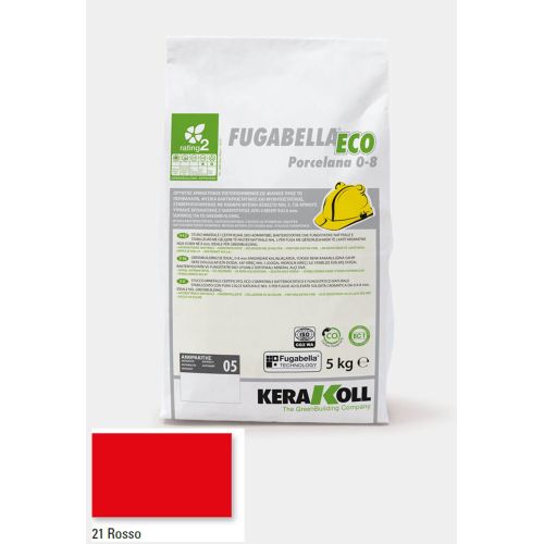 ΑΡΜΟΣΤΟΚΟΣ KERAKOLL Fugabella Eco Porcelana 0‑8 Rosso 21 5kgr