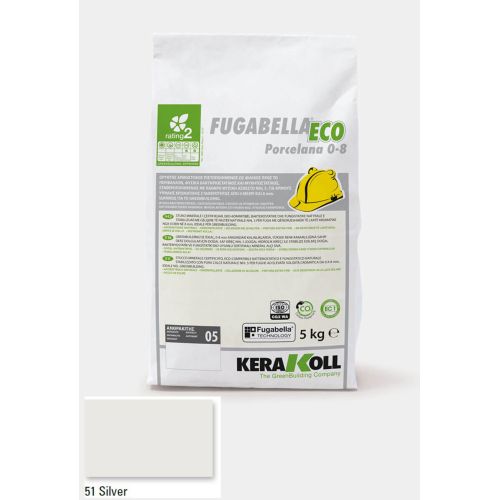 ΑΡΜΟΣΤΟΚΟΣ KERAKOLL Fugabella Eco Porcelana 0‑8 Silver 51 5kgr