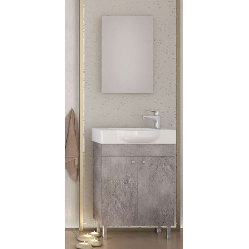 ΕΠΙΠΛΟ ΜΠΑΝΙΟΥ Drop LITOS 55 Granite ΜΕ ΚΑΘΡΕΠΤΗ