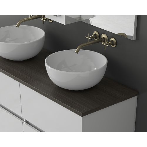 ΕΠΙΠΛΟ ΜΠΑΝΙΟΥ SET Drop Luxus 120 White TOP Λάκα Γυαλιστερή 120 cm