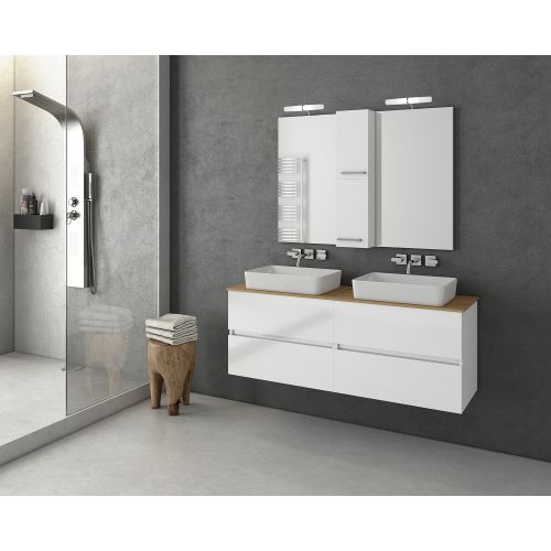 ΕΠΙΠΛΟ ΜΠΑΝΙΟΥ SET Drop Luxus 140 White Λάκα Γυαλιστερή 140 cm