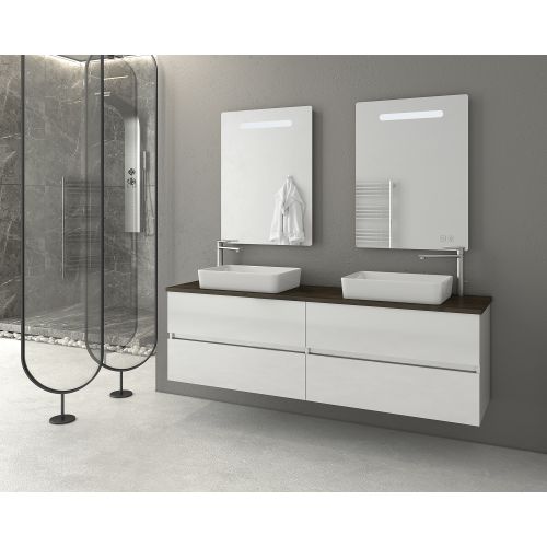 ΕΠΙΠΛΟ ΜΠΑΝΙΟΥ SET Drop Luxus 160 White Λάκα Γυαλιστερή 163 cm