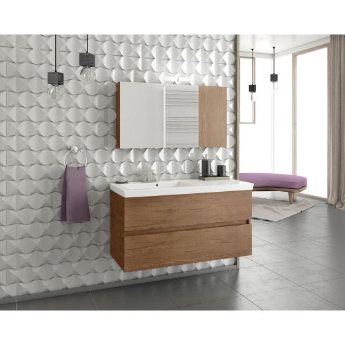 ΕΠΙΠΛΟ ΜΠΑΝΙΟΥ SET ΜΕ ΝΙΠΤΗΡΑ ΚΑΙ ΚΑΘΡΕΠΤΗ Drop Luxus 100 PL Wood 100 cm
