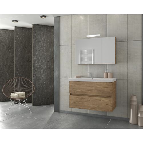 ΕΠΙΠΛΟ ΜΠΑΝΙΟΥ SET ΜΕ ΝΙΠΤΗΡΑ ΚΑΙ ΚΑΘΡΕΠΤΗ Drop Luxus 85 PL Wood 85 cm