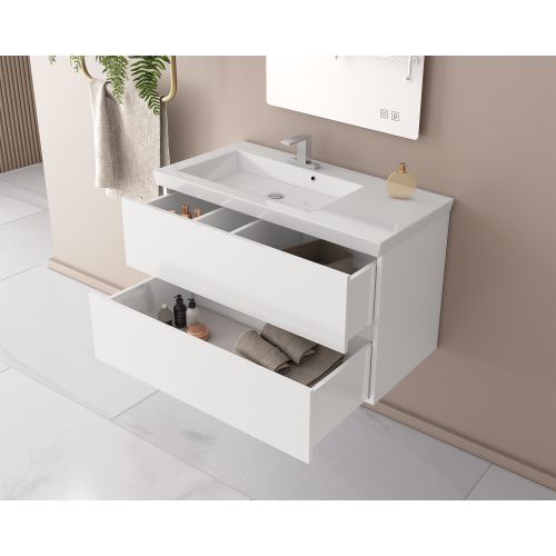 ΕΠΙΠΛΟ ΜΠΑΝΙΟΥ SET ΜΕ ΝΙΠΤΗΡΑ ΚΑΙ ΚΑΘΡΕΠΤΗ Drop Luxus 70 White -1 70 cm