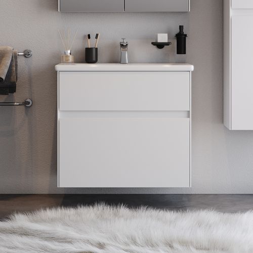 ΕΠΙΠΛΟ ΜΠΑΝΙΟ ΠΑΓΚΟΣ ΜΕ ΝΙΠΤΗΡΑ MARTIN MALAGA White 80cm Λάκα MDF 18mm
