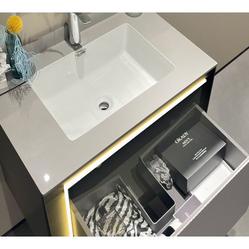 ΕΠΙΠΛΟΥ ΜΠΑΝΙΟΥ ΠΑΓΚΟΣ ΜΕ ΝΙΠΤΗΡΑ MARTIN GREYS LIGHT GREY 80cm ΚΟΝΤΡΑ ΠΛΑΚΕ ΘΑΛΑΣΣΗΣ 