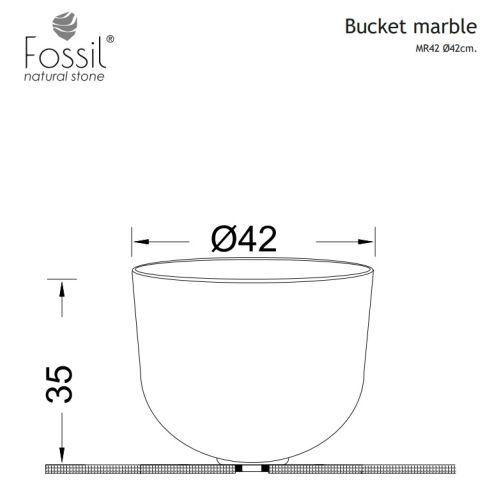 ΝΙΠΤΗΡΑΣ ΜΑΡΜΑΡΙΝΟΣ ΕΠΙΤΡΑΠΕΖΙΟΣ FOSSIL BUCKET Marble MR 42-500 Beige Ø 42 cm h 35 cm