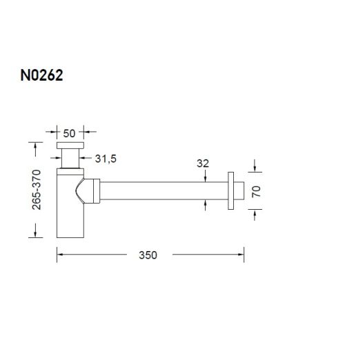 ΣΙΦΩΝ La Torre N0262-411 Inox 316 Black Brushed PVD