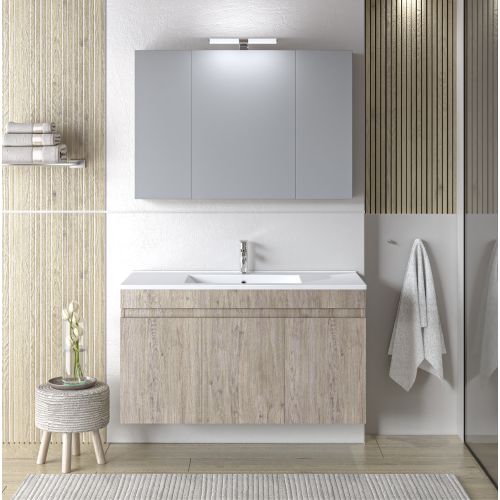 ΜΟΝΤΕΡΝΟ ΚΡΕΜΑΣΤΟ ΕΠΙΠΛΟΥ ΜΠΑΝΙΟΥ MARTIN OMEGA BEIGE OAK 100cm