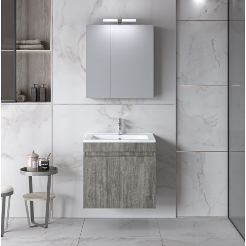 ΜΟΝΤΕΡΝΟ ΚΡΕΜΑΣΤΟ ΕΠΙΠΛΟΥ ΜΠΑΝΙΟΥ MARTIN OMEGA Berlin (Σταχτί) 65cm