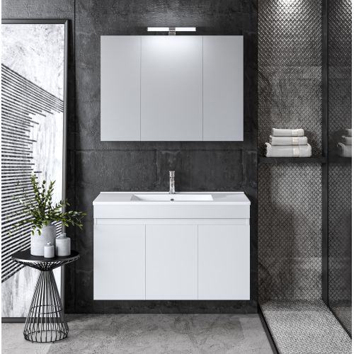 ΜΟΝΤΕΡΝΟ ΚΡΕΜΑΣΤΟ ΕΠΙΠΛΟΥ ΜΠΑΝΙΟΥ MARTIN OMEGA White 85cm