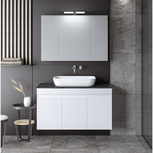 ΕΠΙΠΛΟΥ ΜΠΑΝΙΟΥ ΚΡΕΜΑΣΤΟ  ΣΕΤ MARTIN OMEGA  TOP White 100cm