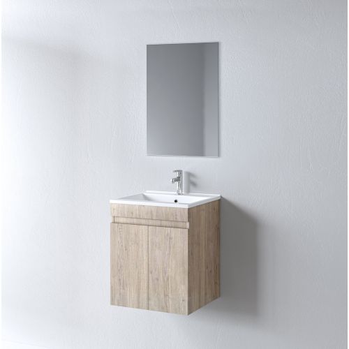 ΜΟΝΤΕΡΝΟ ΚΡΕΜΑΣΤΟ ΕΠΙΠΛΟΥ ΜΠΑΝΙΟΥ ΣΕΤ MARTIN OMEGA Beige OAK ECO 50cm