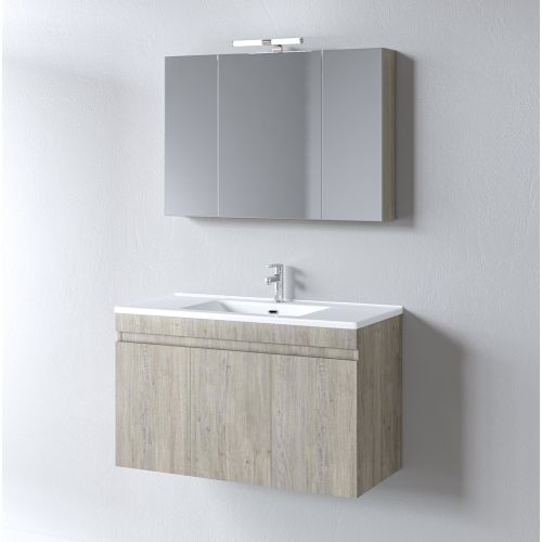 ΜΟΝΤΕΡΝΟ ΚΡΕΜΑΣΤΟ ΕΠΙΠΛΟΥ ΜΠΑΝΙΟΥ MARTIN OMEGA BEIGE OAK 100cm