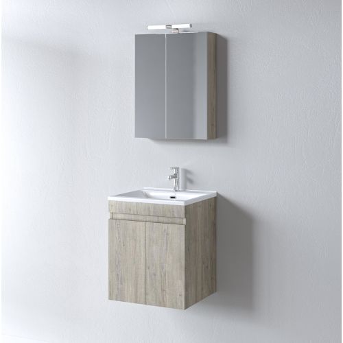 ΜΟΝΤΕΡΝΟ ΚΡΕΜΑΣΤΟ ΕΠΙΠΛΟΥ ΜΠΑΝΙΟΥ MARTIN OMEGA BEIGE OAK 55