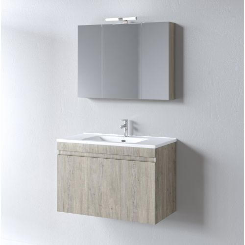 ΜΟΝΤΕΡΝΟ ΚΡΕΜΑΣΤΟ ΕΠΙΠΛΟΥ ΜΠΑΝΙΟΥ MARTIN OMEGA BEIGE OAK 85