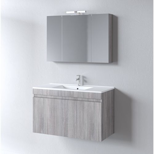ΜΟΝΤΕΡΝΟ ΚΡΕΜΑΣΤΟ ΕΠΙΠΛΟΥ ΜΠΑΝΙΟΥ MARTIN OMEGA GRAY OAK 120
